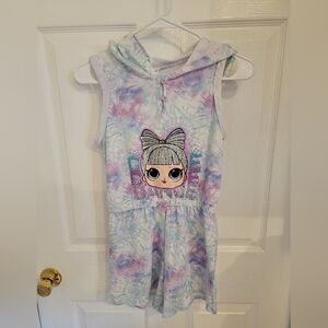 L.O.L. Surprise! Girls French Terry Cosplay Hooded Romper, Sizes 10-12